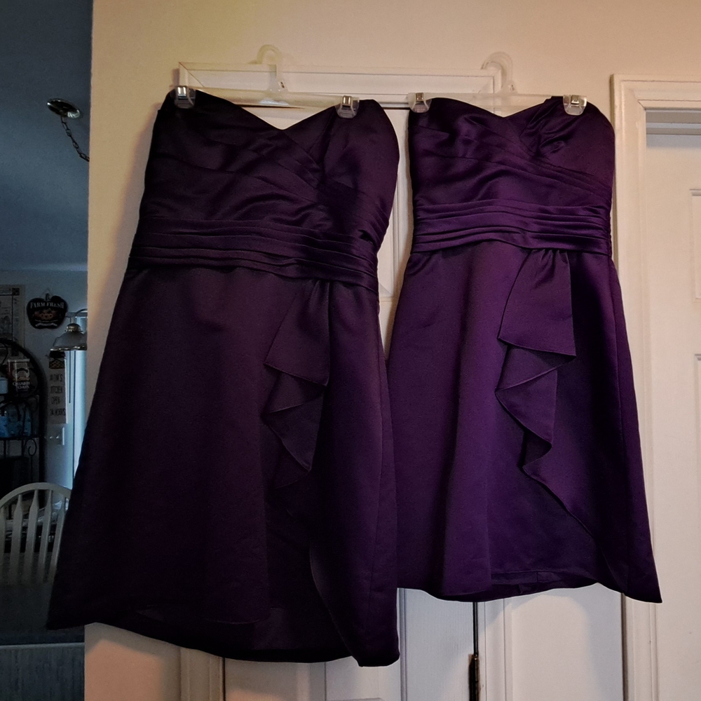 Elegant Purple Strapless Dresses